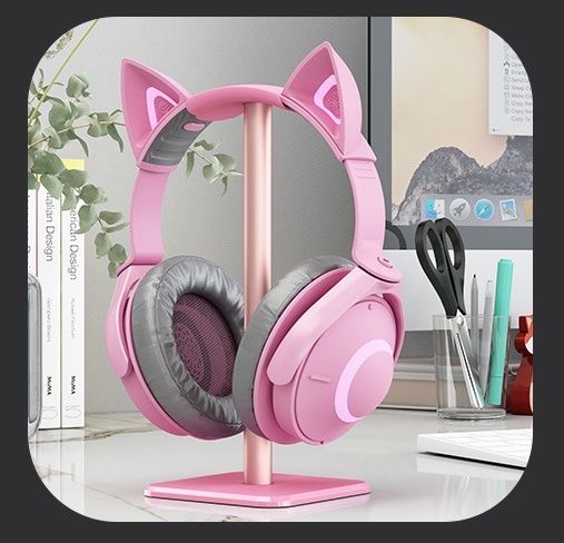 yowuピンク クリスタルヘッドフォンスタンド LED付き yowuピンク クリスタルヘッドフォンスタンド LED付き yowuピンク