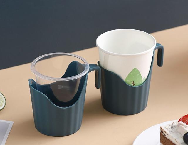 使い捨て紙コップホルダー 500個セット 無地(13オンス)