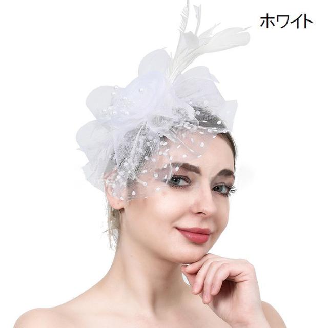 ★新品未使用★カチューシャ フェザーリボン＆ジュエル 羽根 ヘッドドレス カチューシャ ヘッドドレス レディース ヘアアクセサリー 羽