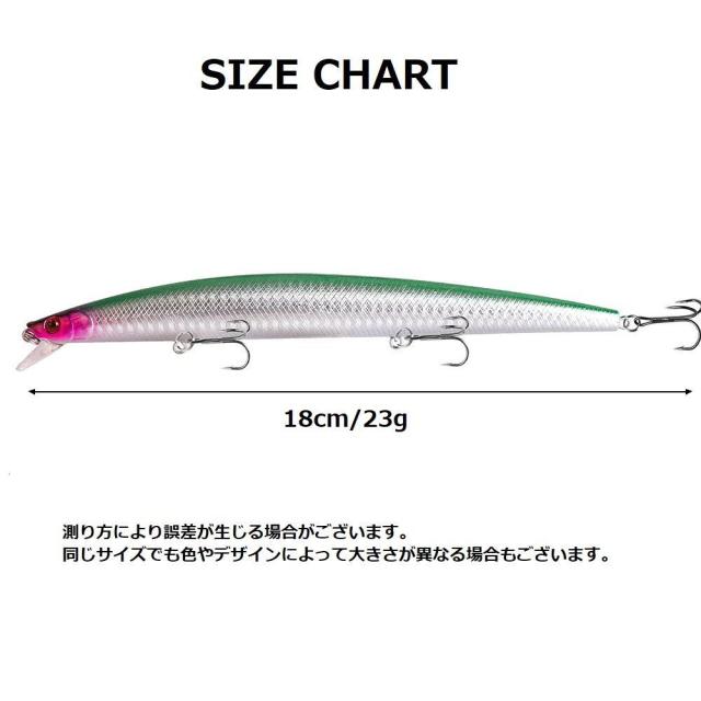 ハードルアー ミノープラグ 針付き フィッシング用品 アウトドア 釣り