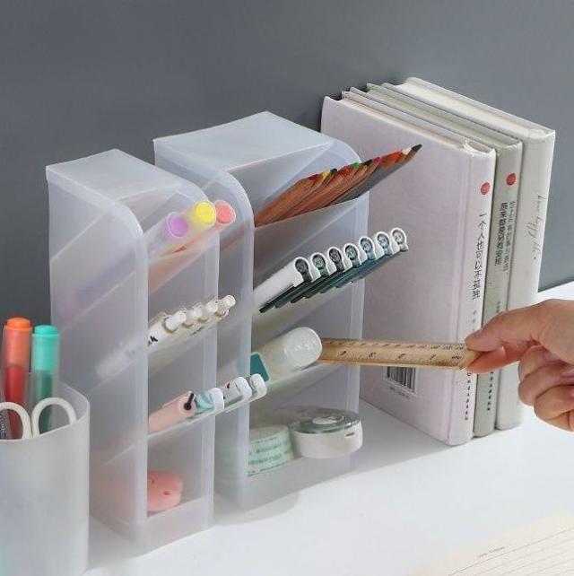 小物入れ　収納箱　ペン立て　ブックスタンド　透かし彫　古家具 古道具 ペン立て ペンスタンド 鉛筆立て 文房具 小物入れ 卓上収納
