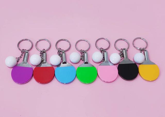 キーホルダー バッグチャーム 卓球 ピンポン ラケット ボール 男女兼用