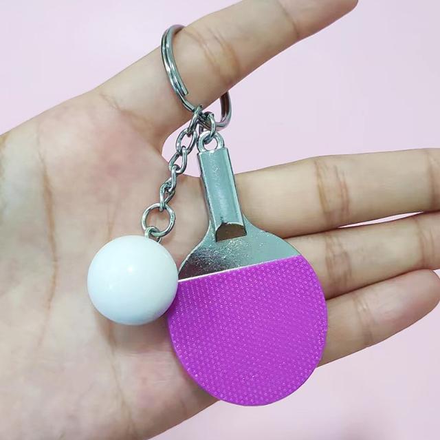 キーホルダー バッグチャーム 卓球 ピンポン ラケット ボール 男女兼用