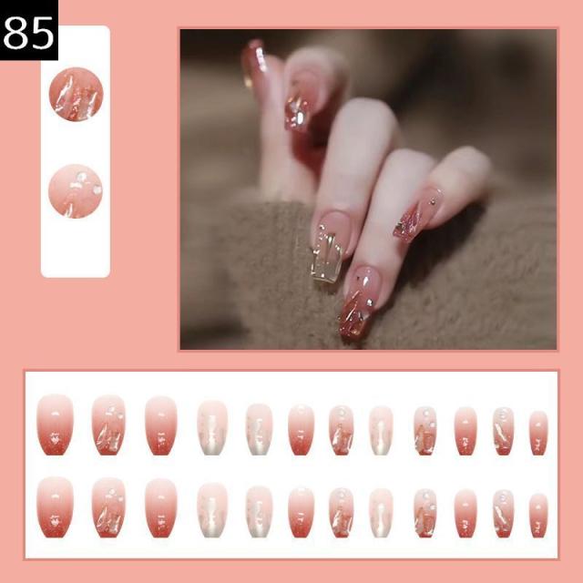 ネイルチップ ワンホン リボン ビジュー ハート パール ネイルチップ ワンホン リボン ビジュー ハート パール ネイルチップ