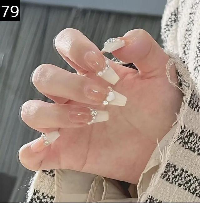 ネイルチップ つけ爪 24枚セット 12サイズ 貼るネイル 可愛い おしゃれ