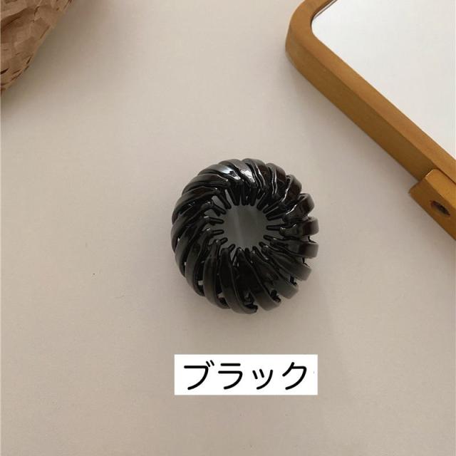 ヘアクリップ ポニーリング レディース ヘアアクセサリー 髪飾り 髪留め ラインストーン キラキラ ヘアアレンジ まとめ髪 シニ バレッタ・ヘアクリップ