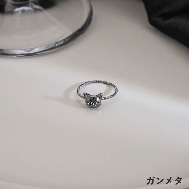 指輪 リング レディース アクセサリー 猫 ねこ 立体的 細い 指輪 リング レディース アクセサリー 猫 ねこ 立体的 細い