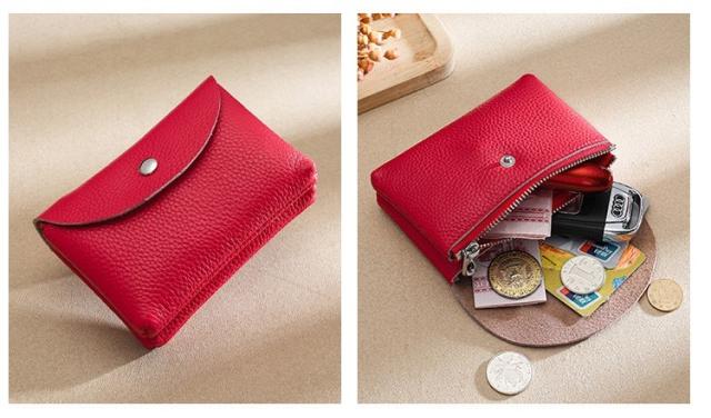 スナップオン　レザーコインケース　赤色 楽天1位★4.43コインケース ボックスコインケース 小銭入れ 男女兼用 メンズ レディース 見やすい 使いやすい お札入る 革 本革 レザー  軽い 小さい コンパクト サブ財布 薄い かわいい おしゃれ ミニ財布 名前入り ブランド 旧ビジネスレザーファクトリー LIB |