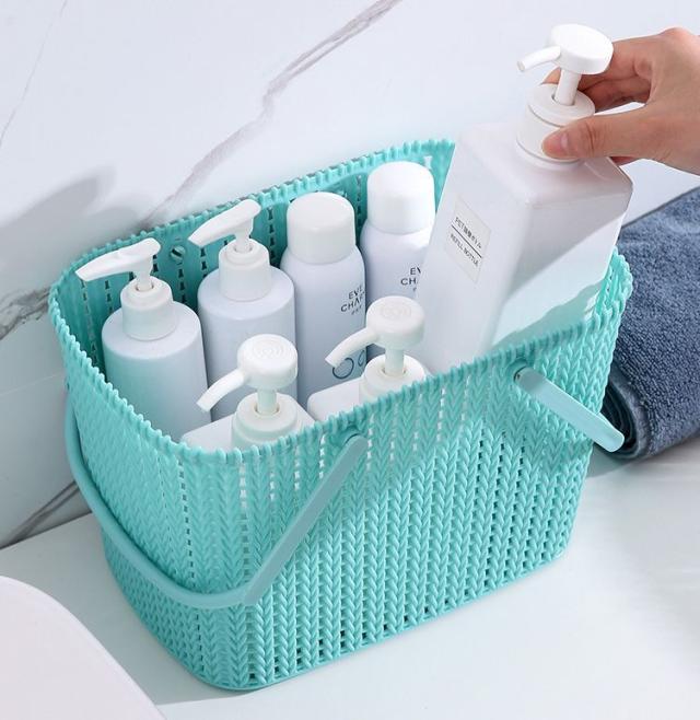 収納バスケット 収納ボックス 小物入れ カゴ 持ち手付き ストレージ