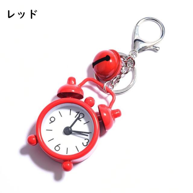 ミニ時計キーホルダー ミニウォッチキーホルダー ナスカン 目覚まし