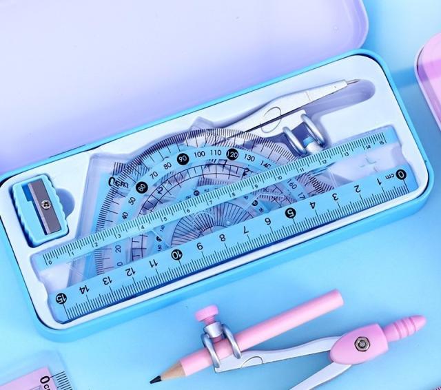 製図用品セット 文具セット 定規 コンパス 分度器 三角定規 直定規