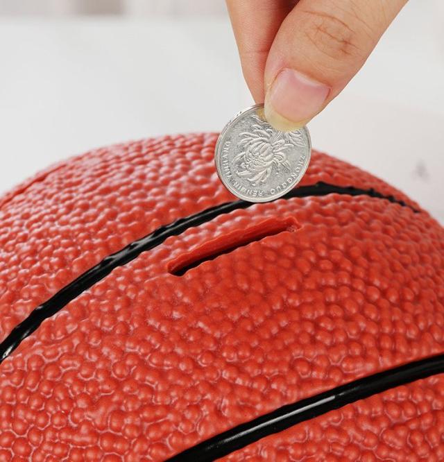 貯金箱 サッカーボール型 バスケットボール型 小サイズ インテリア雑貨