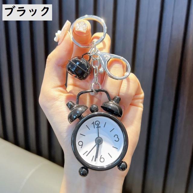 ミニ時計キーホルダー ミニウォッチキーホルダー ナスカン 目覚まし