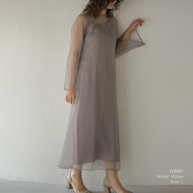 レイヤードセットドレス】 SOLBNA ソルビナ ワンピース パーティ 結婚