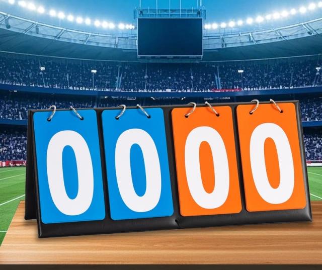 スコアボード 得点ボード スコア板 得点板 4桁 四桁 手動式 フリップ式