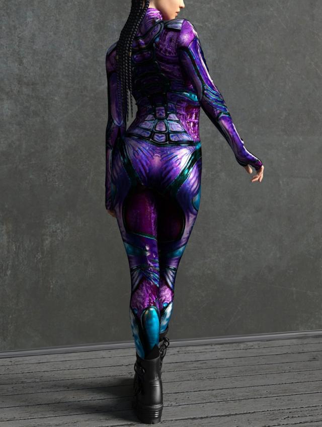 ジャンプスーツ 全身タイツ キャットスーツ レディース 女性 コスプレ衣装 3D プリント サイバー メカニカル サイバーパンクの通販はau PAY マーケット - プラスナオ 通販サイト