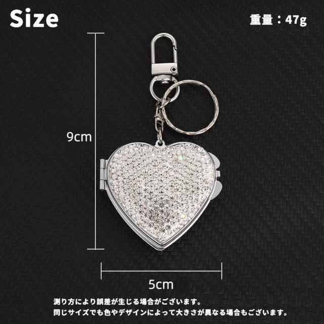 コンパクトミラー 手鏡 ハンドミラー バックチャーム キーホルダー型