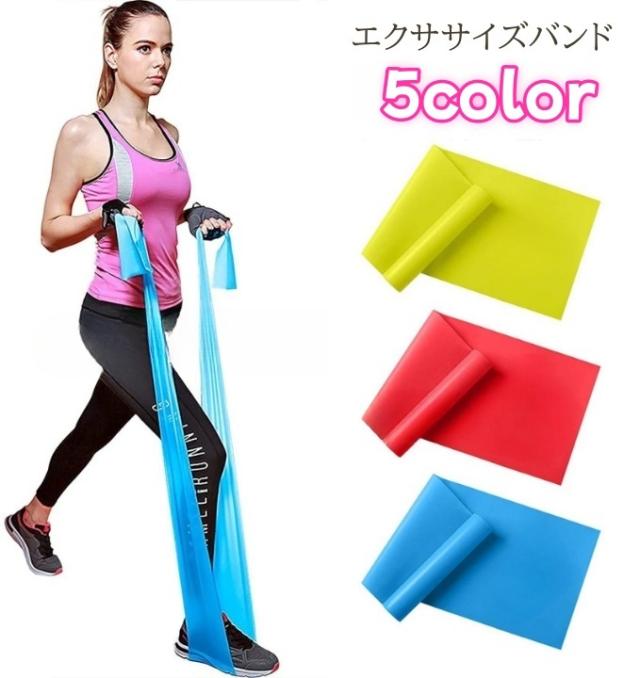 エクササイズバンド トレーニングバンド トレーニングチューブ ゴム