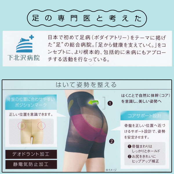Haqcare ハクケア 下北沢病院監修 骨盤サポートボトム 骨盤ガードル 補正下着 スパッツ パンツ グンゼ Gunze 骨盤矯正 加圧下着 骨盤補の通販はau Pay マーケット モテ下着aupayマーケット店
