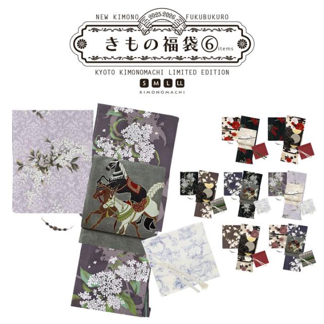 2025-2026年新作】洗える着物 セット 「袷着物＋京袋帯＋帯揚げ＋