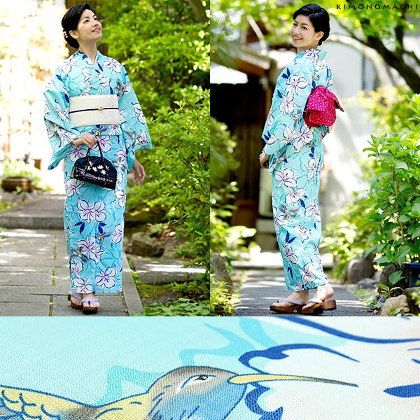 女性用浴衣 レディース浴衣福袋の浴衣単品 大人エレガント 全10柄 ポリ