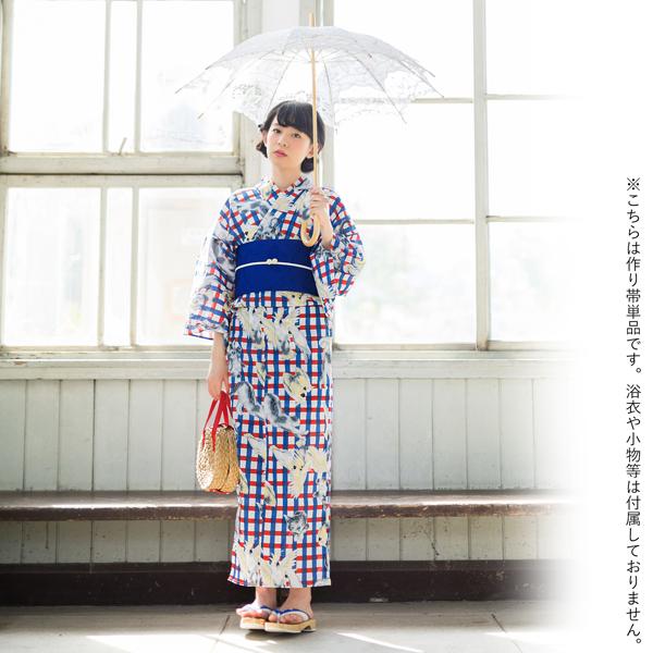 KIMONOMACHI 浴衣 レディース 単品「朝顔 青と紫」3L/4L 大きいサイズ