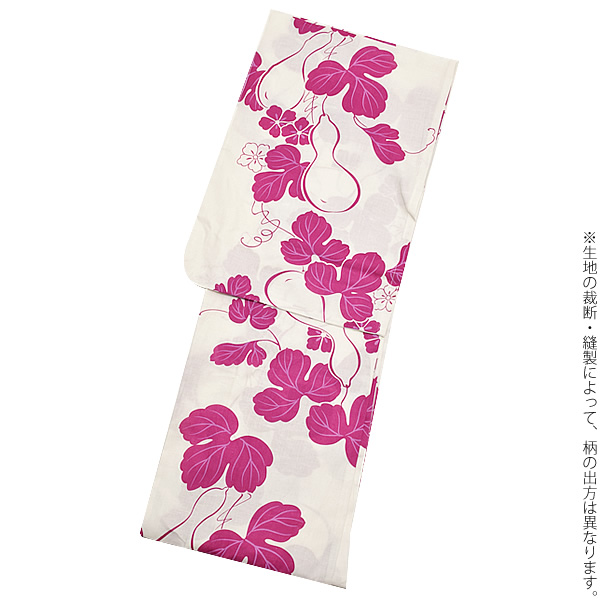 KIMONOMACHI 浴衣セット「ラズベリーレッド 瓢箪」S,F（フリー） 女性