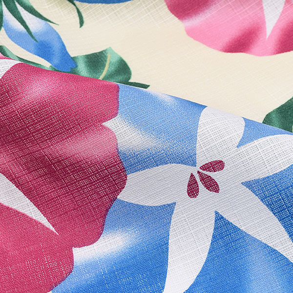 京都きもの町 オリジナル 浴衣3点セット（浴衣＋帯＋下駄） 「浴衣 朝顔 青