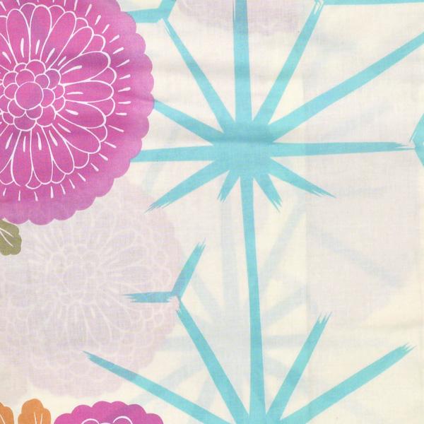 浴衣 レディース 単品「クリーム地に水色麻の葉 花」フリーサイズ yukata 【メール便不可】ss2403ykl10ss2406ykl20の通販は