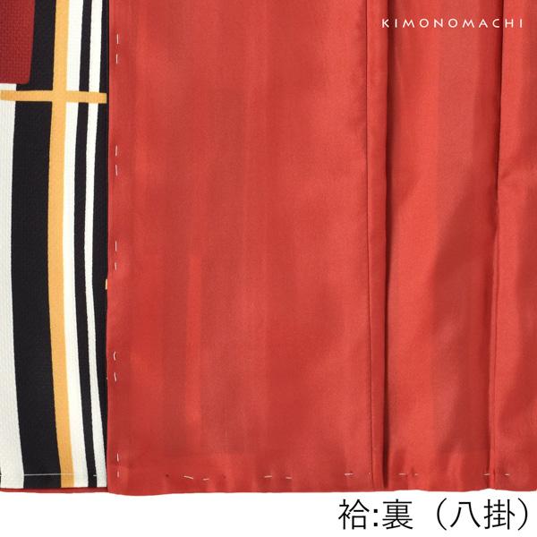二尺袖 着物単品 「ラインカラー 黄色×薄香」 KIMONOMACHIオリジナル お仕立て上がり レディース 洗える着物 二尺袖 着物 袴 卒業式 謝恩会 通常丈 長着 カジュアル着物 【メール便不可】ss2506kck20_11