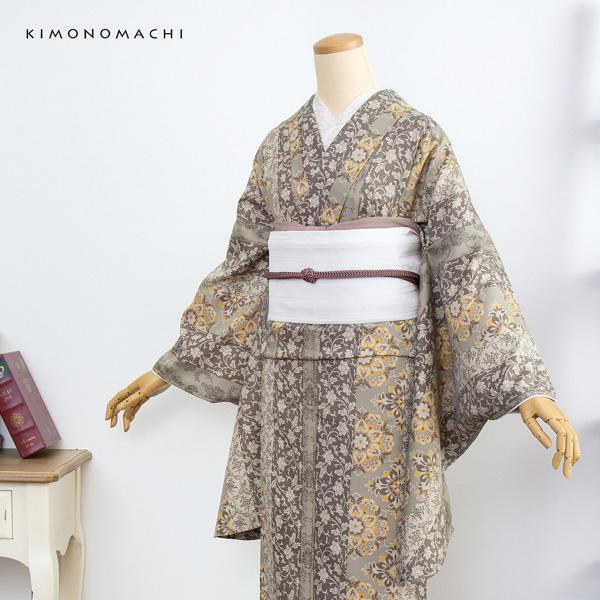 二尺袖 着物単品 「縞更紗 利休」 KIMONOMACHIオリジナル お仕立て上がり レディース 洗える着物 二尺袖 着物 袴 卒業式 謝恩会 通常丈 長着 カジュアル着物 【メール便不可】ss2506kmn10_5