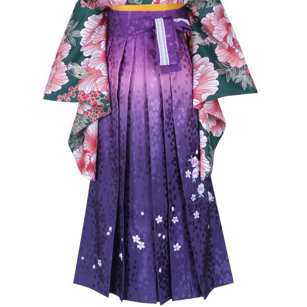 【中古品】袴セット レディース 卒業式 「二尺袖：水色 笹と梅+袴：青紫×ぼかし刺繍」九重 ブランド 貸衣装処分 レンタル処分品 二尺袖 袴 卒業式 謝恩会に 【メール便不可】hk10%OFF★_8