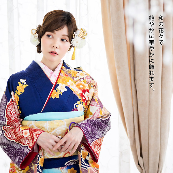 髪飾り 成人式 つまみ髪飾り Uピン 15点セット フラワーポット「百花八重菊 白 Arenca No.8356」振袖用髪飾り お花髪飾り つまみ細工かんざし 成人式 卒業式 結婚式 着物 日本製 【メール便不可】＜H＞_8