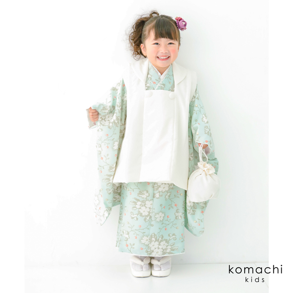 七五三 着物 3歳 女の子 753 着物 3歳 ブランド被布セット 「komachi