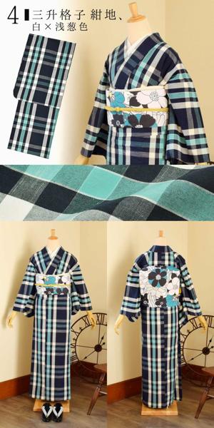 平和屋着物＊夏物 小紋 絽 短冊重ね麻の葉吉祥文 洗える着物 CAAW3093ut