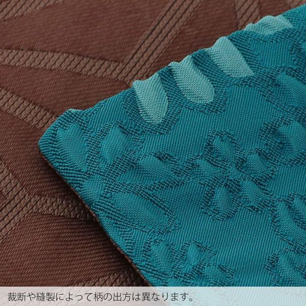 半幅帯 リバーシブル 浴衣の帯 「菊 ふくれ織 青」 膨れ織り 半巾帯 リバーシブル レディース 女性用 浴衣や夏着物に 半幅帯単品 半幅帯 小袋帯 浴衣 帯【メール便不可】＜H＞_2