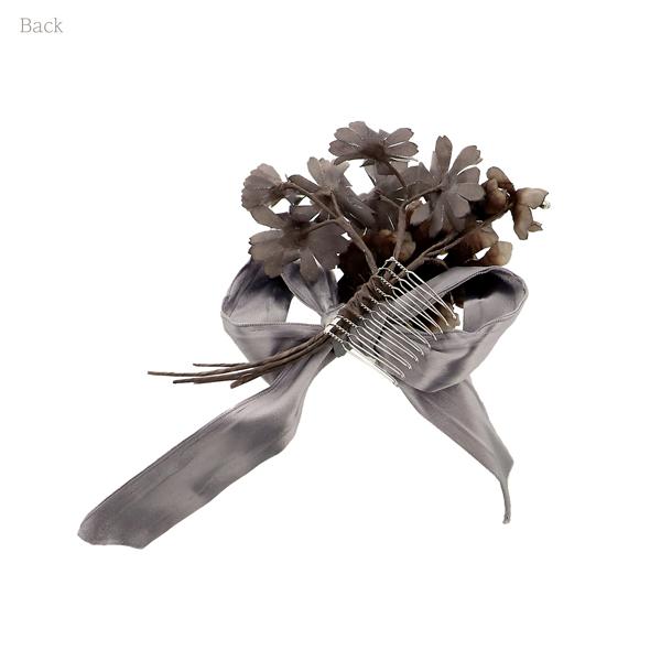 髪飾り コーム 「ブーケ グレージュ」 大人用・子供用 女性 女児 女の子 レディース ヘアアクセサリー 着物 和装 振袖 七五三 ドレスに 髪飾り単品 【メール便不可】ss2506wkk10 髪飾り コーム 「ブーケ グレージュ」 大人用・子供用 女性 女児