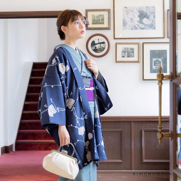 洗える着物LLサイズ? 紺色小紋