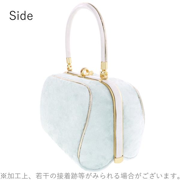振袖草履バッグセット ベルベット 「アイスブルー」 Fサイズ(M〜Lサイズ相当) 振袖草履バッグ 振袖バッグ 振袖草履 成人式【メール便不可】_2
