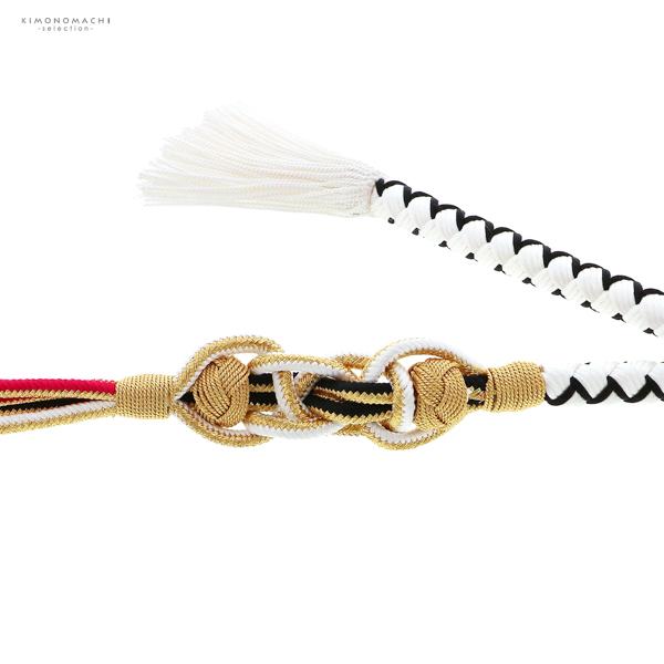 帯締め 伊賀組紐 振袖用 正絹 「白×黒」 日本製 伝統的工芸品 伊賀くみひも 組みひも 帯〆 古典 豪華 おしゃれ お洒落 成人式 結婚式 着物 振袖小物 【メール便不可】_3