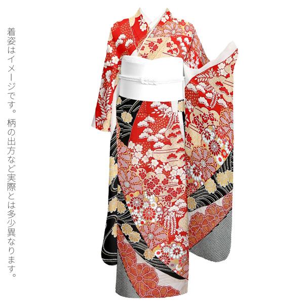 未仕立て 振袖 単品「象牙色地 熨斗取りに菊」日本製 仮絵羽 振り袖 正絹 着物 レディース 成人式 結婚式 結納 パーティー 晴れ着【メール便不可】 未仕立て 振袖 単品「象牙色地 熨斗取りに菊」日本製 仮絵羽 振り袖