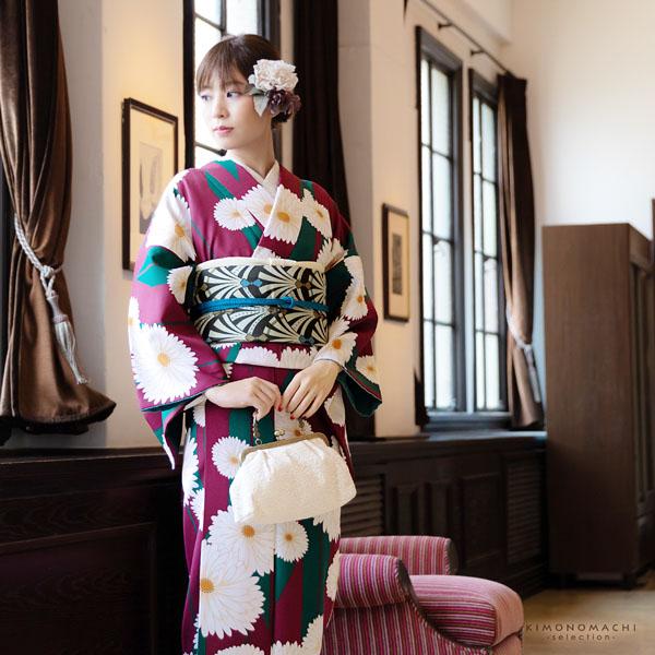 レース がま口バッグ「ブラック・ホワイト」バッグ 黒 白