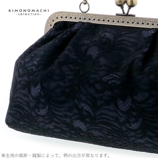 レース がま口バッグ「ブラック・ホワイト」バッグ 黒 白 アンティーク