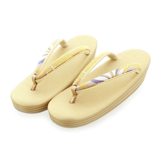 和装 草履バッグセット 振袖用 帯地 ゴールド 雪輪 梅 フリーサイズ w5-8