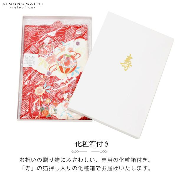 女の子のお宮参り産着 祝い着「赤 手鞠に牡丹、貝合わせ」一つ身 一ツ身 初着 お初着 御祝着 着物 熨斗目 のしめ 七五三 お宮詣り 祈願 お祈り 子供 キッズ 赤ちゃん ベビー＜H＞【メール便不可】_11