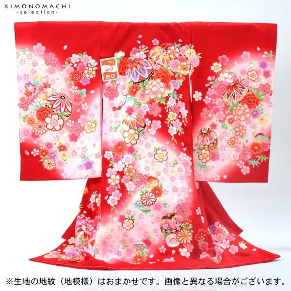 女の子のお宮参り産着 祝い着「赤 手鞠に牡丹、貝合わせ」一つ身 一ツ身 初着 お初着 御祝着 着物 熨斗目 のしめ 七五三 お宮詣り 祈願 お祈り 子供 キッズ 赤ちゃん ベビー＜H＞【メール便不可】_2