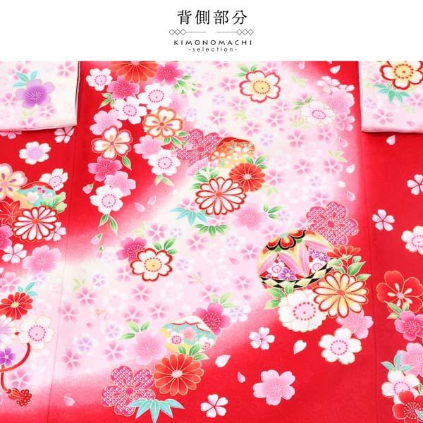 女の子のお宮参り産着 祝い着「赤 手鞠に牡丹、貝合わせ」一つ身 一ツ身 初着 お初着 御祝着 着物 熨斗目 のしめ 七五三 お宮詣り 祈願 お祈り 子供 キッズ 赤ちゃん ベビー＜H＞【メール便不可】_8