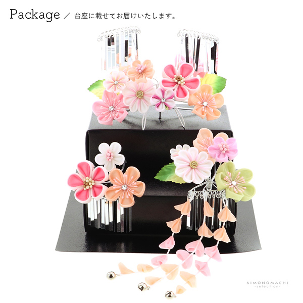 Agnesさま専用 七五三髪飾りセット 山吹色×白色 7-5