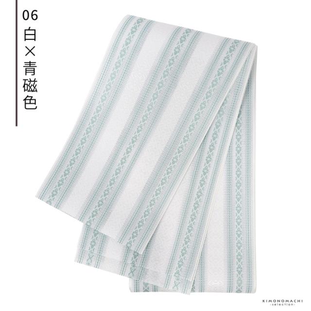 半幅帯「紗献上半幅帯 全7色」日本製 ポリエステル帯 細帯 夏用 半巾帯