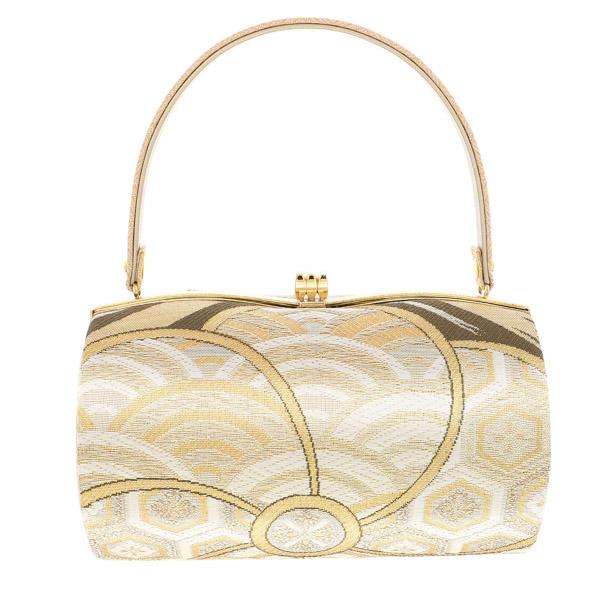 正絹帯地 真鍮口金草履バックセット Fサイズ 草履バッグセット「媚